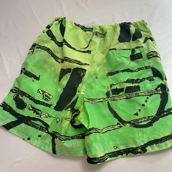 Jim's Formal Jimmy Z Shorts Velcro Jimmy'Z VTG 90s Wild Pattern